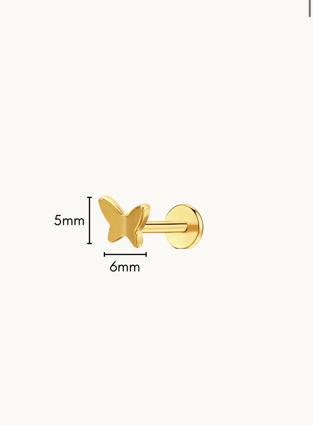 Butterfly Flat Back Stud