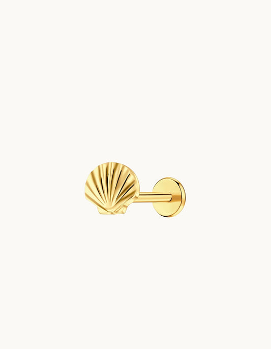 Seashell Flat Back Stud